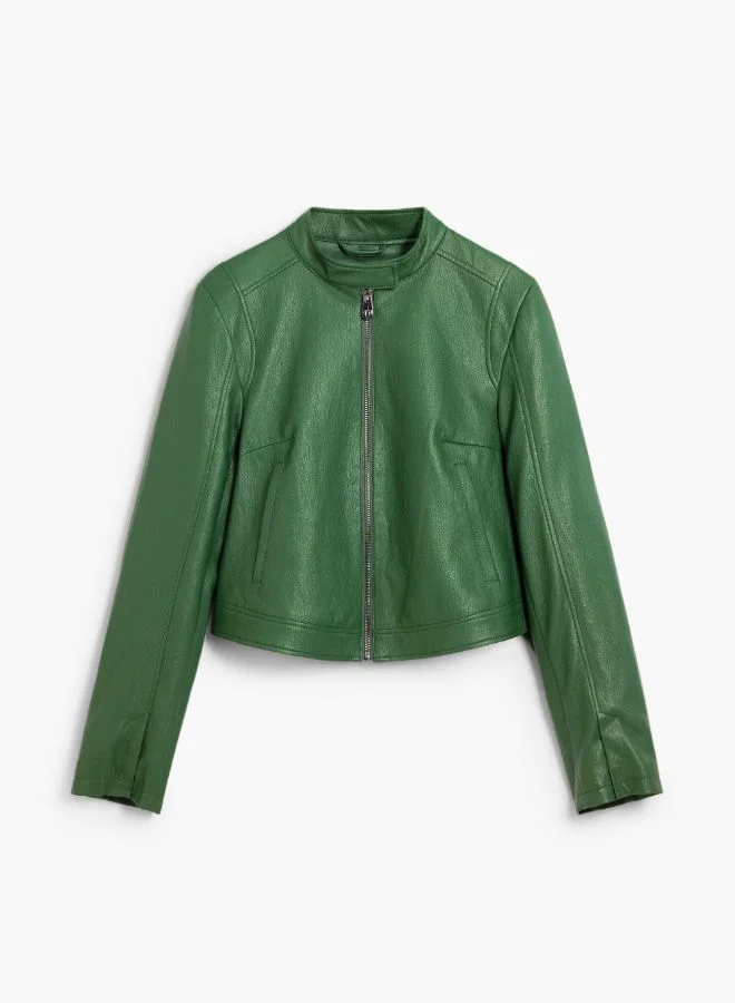 DESIGUAL Green Jacket faux leather for Women | Best Price UAE